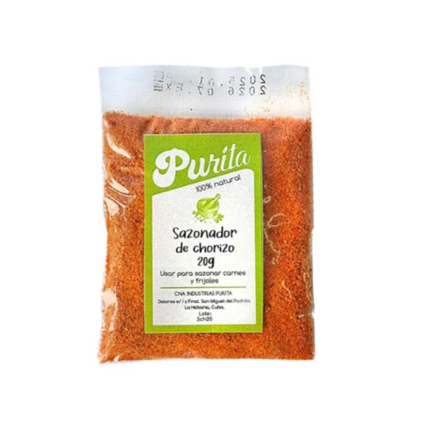 Sazonador de Chorizo 20g's foto | Naturana Shop |  BizneCubano