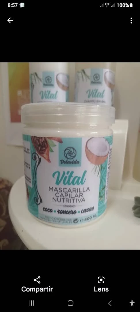 Mascarilla capilar "Vital"'s foto | Naturana Shop |  BizneCubano